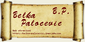 Belka Paločević vizit kartica